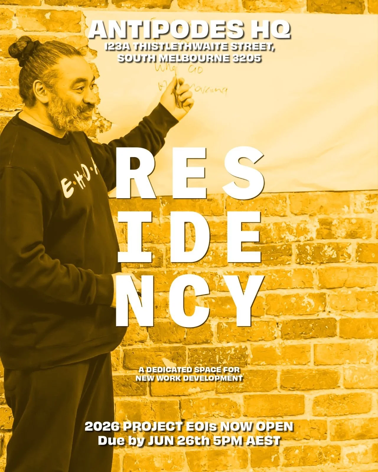 📝📝 ARTIST RESIDENCIES 📝📝

📩 Project EOIs for the 2nd half of 2026 are NOW OPEN
Due Friday June 26th 5pm AEST

These residencies will provide opportunities for creators of new work to explore, play, and experiment without boundaries. We will make