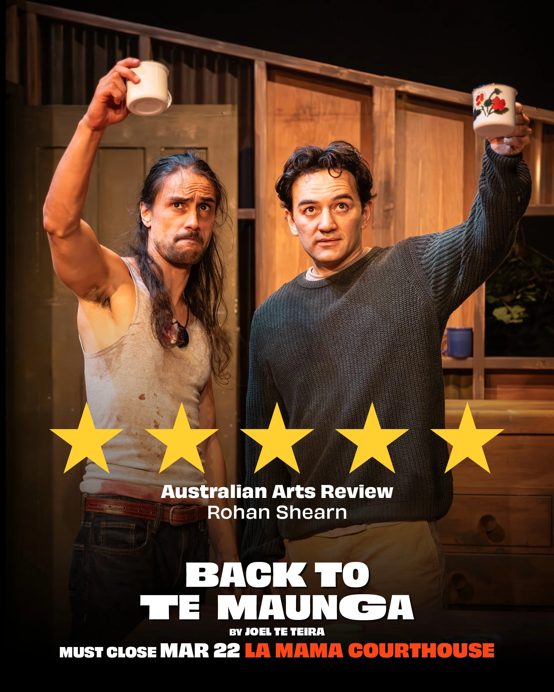 5 Stars Australian Arts Review Back to Te Maunga.jpg