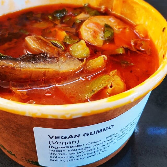 I just picked up this delight for lunch from @fox_in_the_chamber in #Woodend. Vegan Gumbo!!!!! Can't wait to try it, it looks so rich and delicious. They also have a heap of other veggie soups on offer plus awesome coffee and chai. Have you tried one