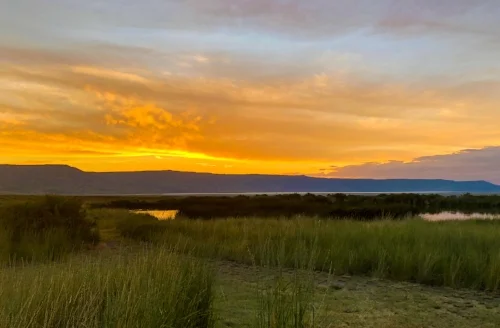 Sunset at the Summer Lake Hot Springs Resort
