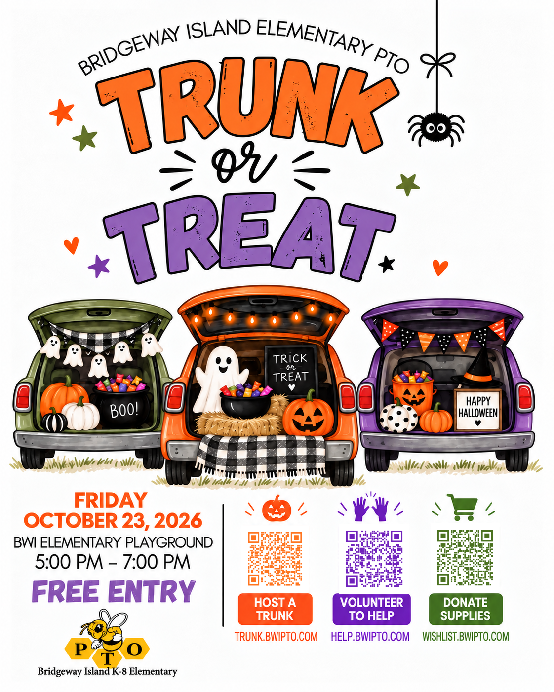 Trunk or Treat BWI Flyer - October 23, 2026