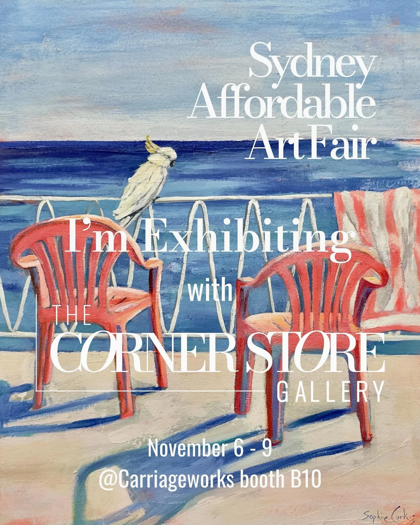 Can’t believe how quick this has come around… next week @affordableartfairau Sydney opens at Carriageworks!! Eeek I’m so proud of this collection, can’t wait to see what people think. 
I’ll be there Thursday night for t
