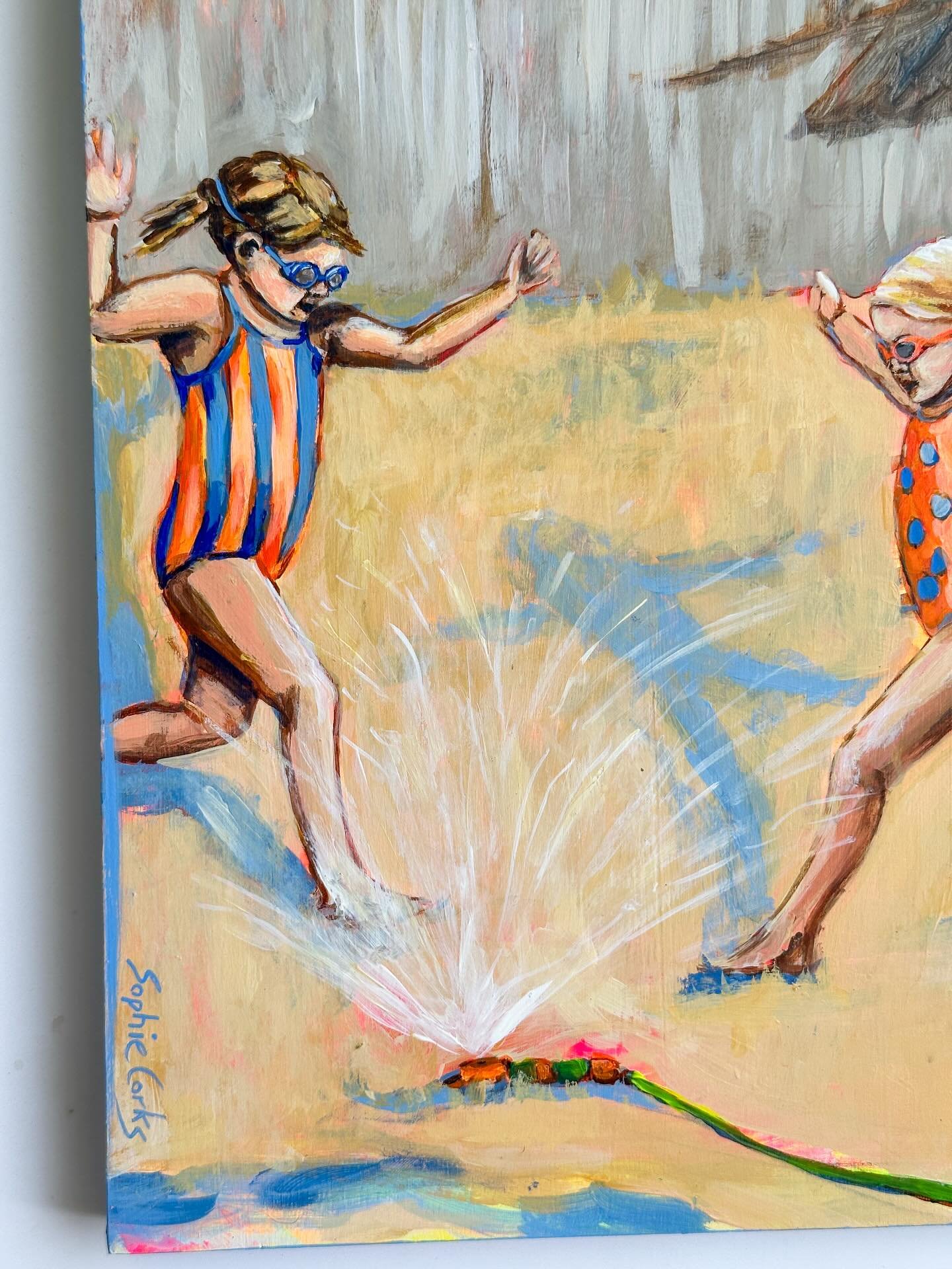 I&rsquo;m not able to donate as much work as I once did now that I rely on my art to pay the bills, so now I try to donate one painting each year.
The one for this year is pretty special&hellip; 

My primary school bestie and I were absolute sport ob