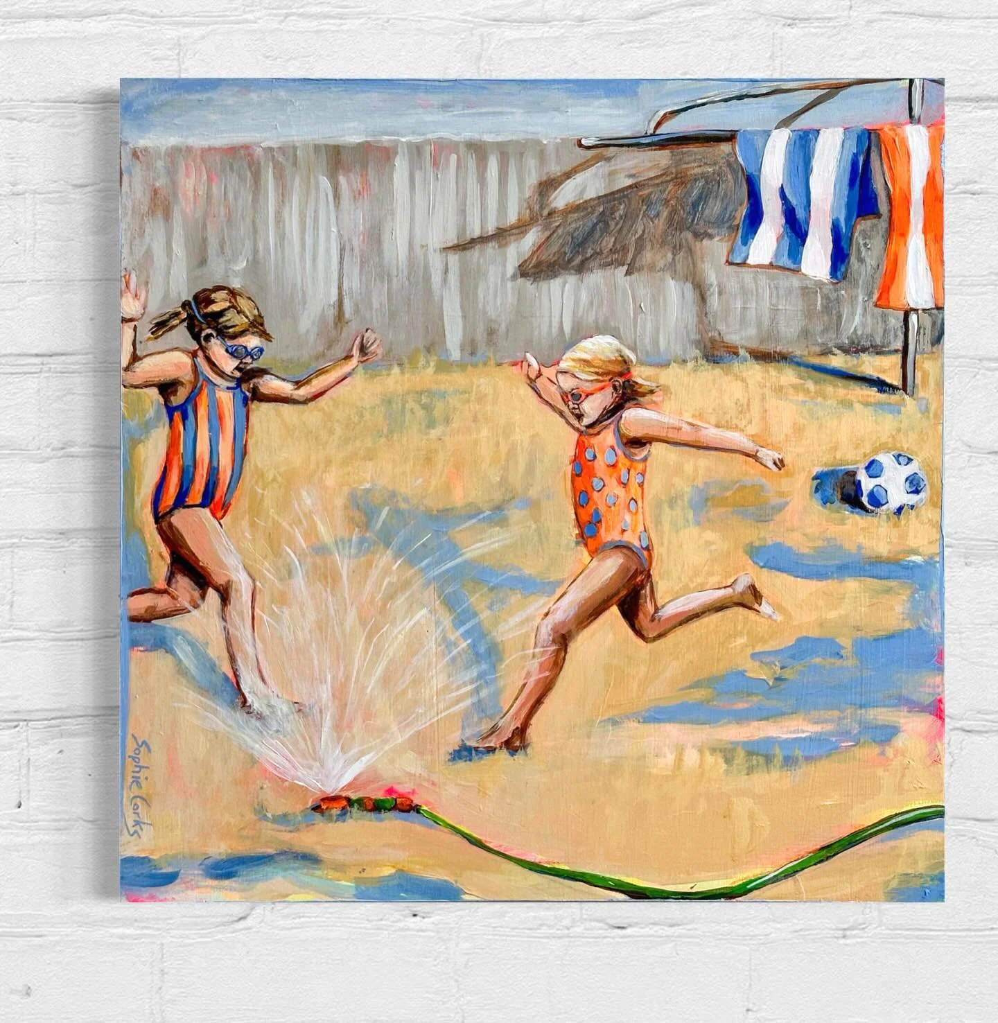 This Sunday I&rsquo;ll be auctioning this original painting via Instagram and Facebook, with 100% of the proceeds donated to Ovarian Cancer Australia through the @getyourkicks.au fundraising campaign.

Painting details:
&ldquo;Me and You&rdquo;
&bull