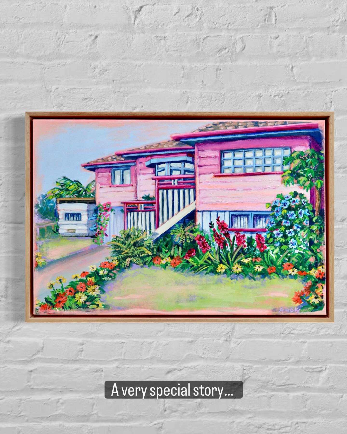This is Nan and Pop&rsquo;s house.

One of my beautiful long-time collectors, Michelle, gathered her family together to commission this painting as a gift for her Aunty. When Michelle and I spoke on the phone she shared memories of the house&hellip; 