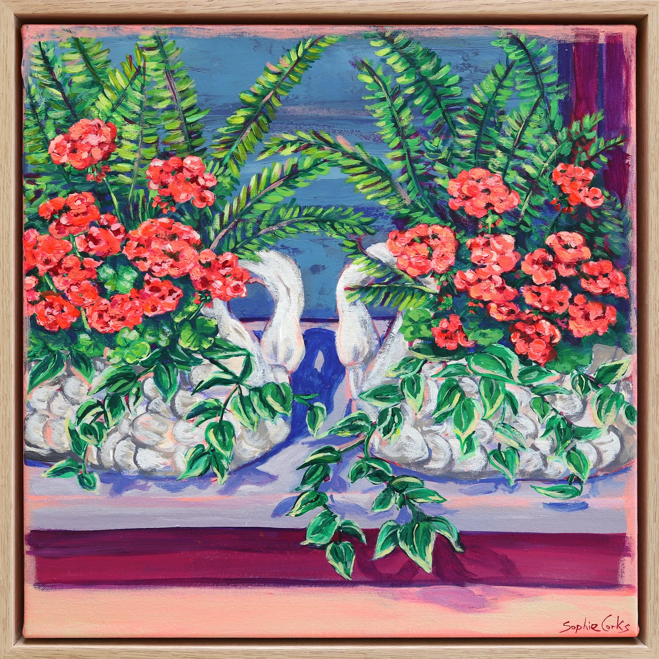 Sophie Corks Concrete Swans small framed (1).jpg