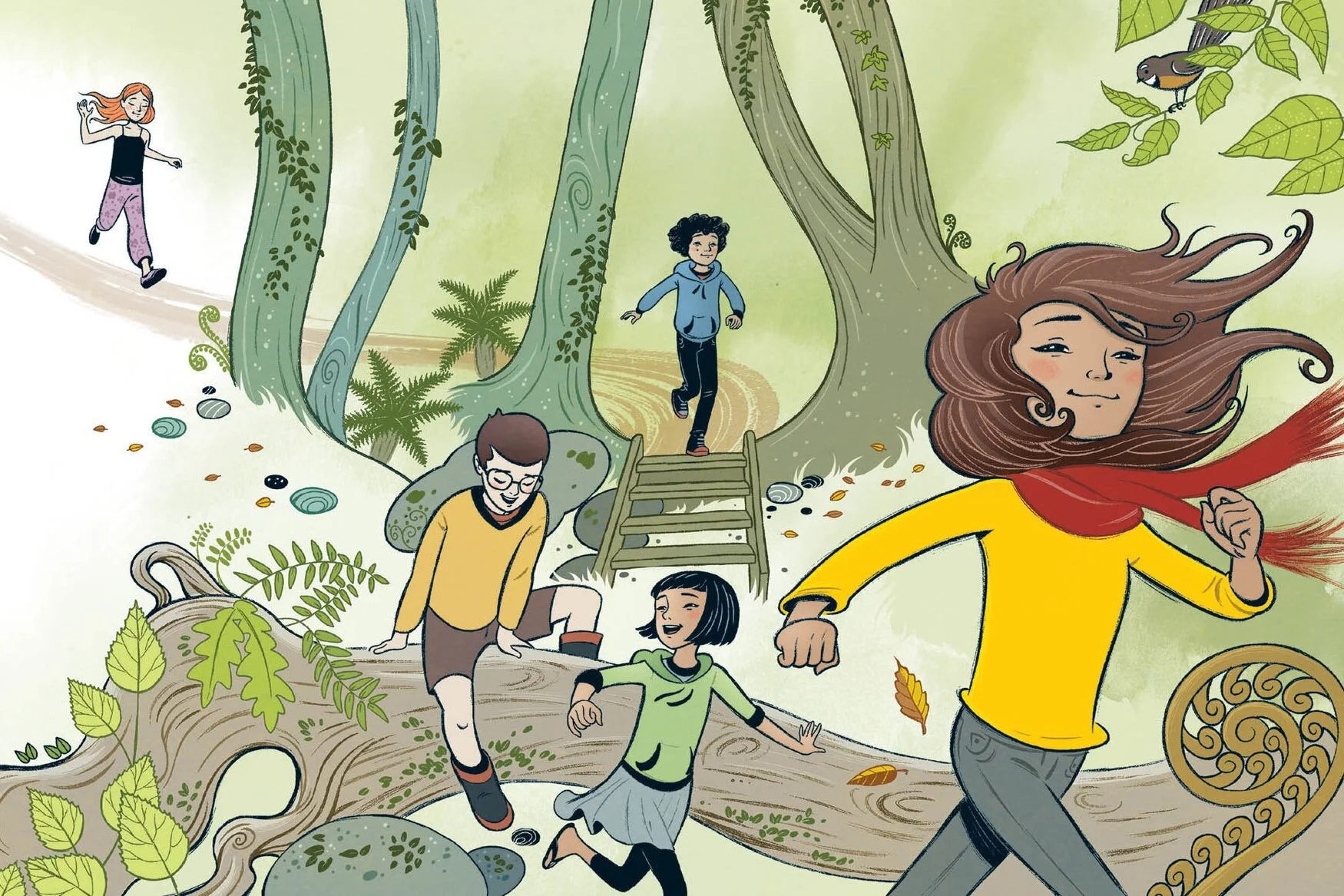 This beautiful illustration is from ‘Aroha Knows’ by Rebekah Lipp and Craig Phillips. This book is all about the importance of connecting to nature for our wellbeing.