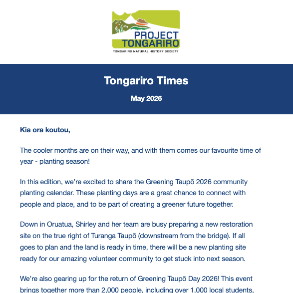 Tongariro Times May 2026