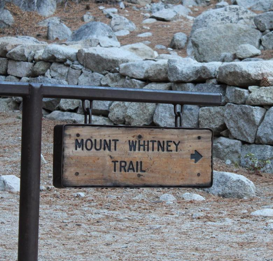Mt. Whitney Trail sign from Portal