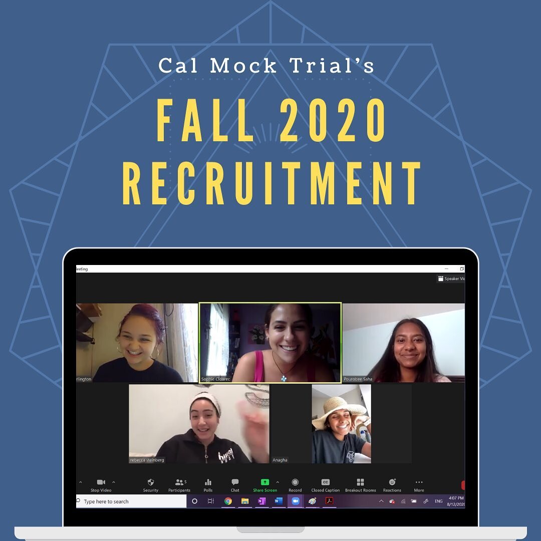 Excomm is planning Fall 2020 Recruitment!! We are hard at work coming up with the best way to hold virtual info sessions and auditions. Our info sessions will take place on September 2nd &amp; 3rd (exact times TBD) on Zoom. All Cal students are welco