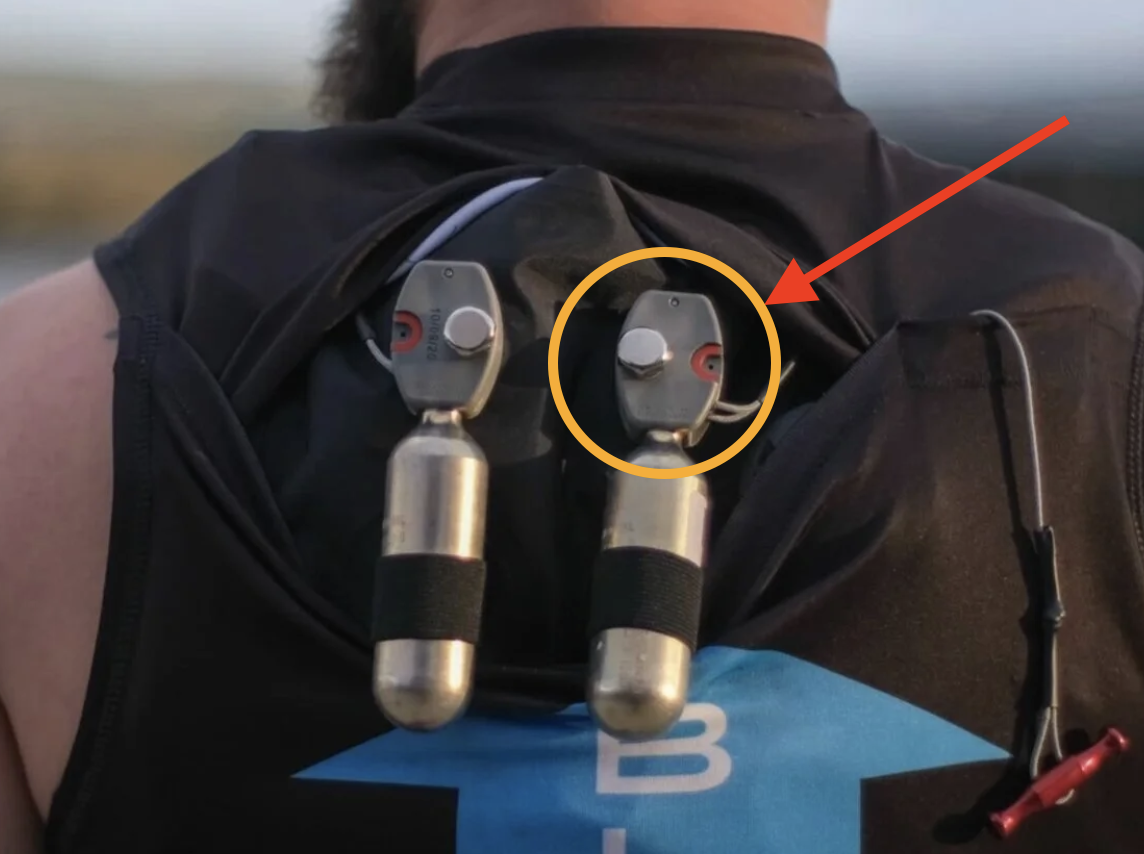 Iinflator for Co2 Cartridges in surf inflation vest.png