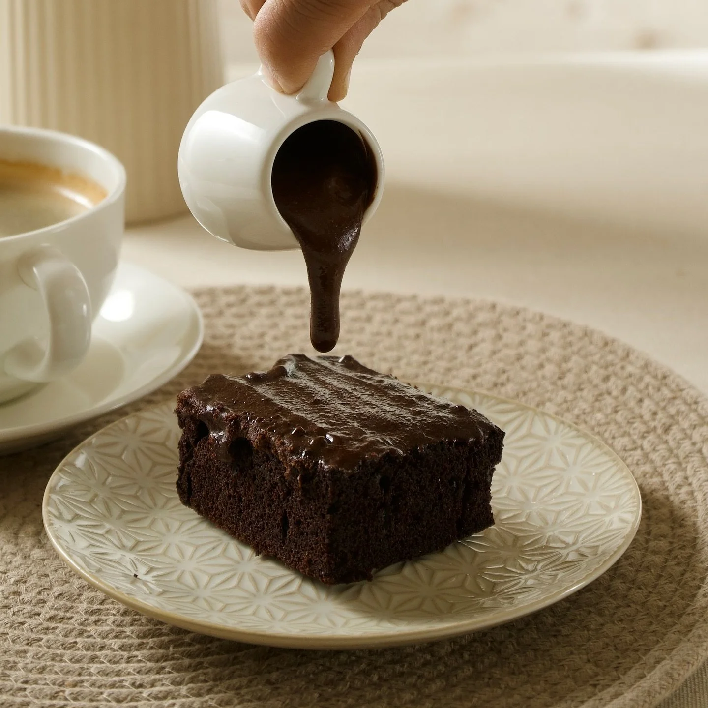 Dine In :: Home Delivery
Try our Dark Chocolate Extra Virgin Olive Oil cake topped with our house made Nutella , they’re both on the lesser sweet side but we think that’s what makes it extra sweet ! 
We like a healthier you ❤️
Kolkata