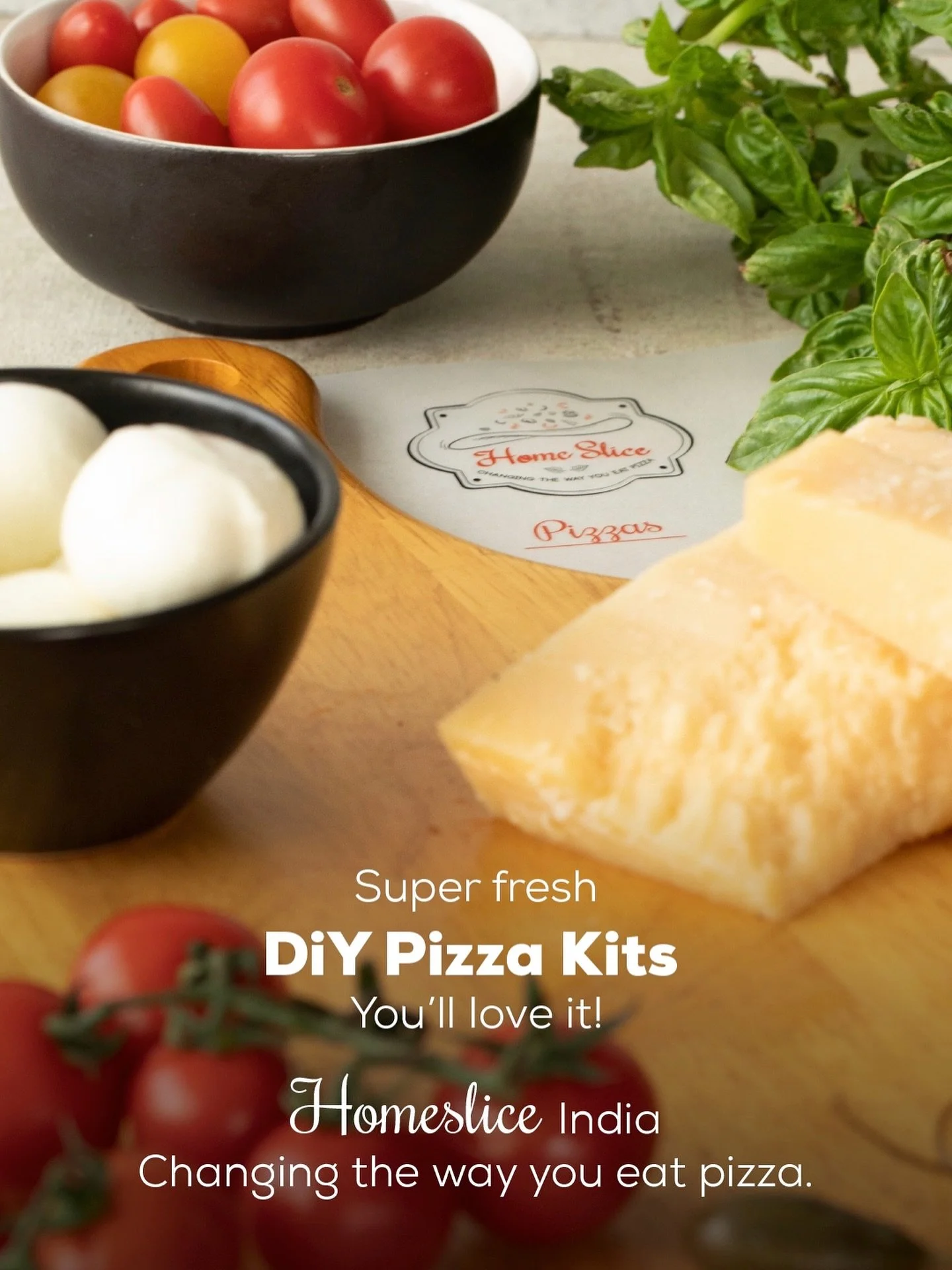 Have you tried our DiY pizza kits ?
Each kit contains a 10” pizza base , 100% tomato sauce , minimum 3 types of artisan cheese , organic pickles / toppings & premium extra virgin olive oil . 
Kolkata New Alipore - 9163598564
Kolkata Wood