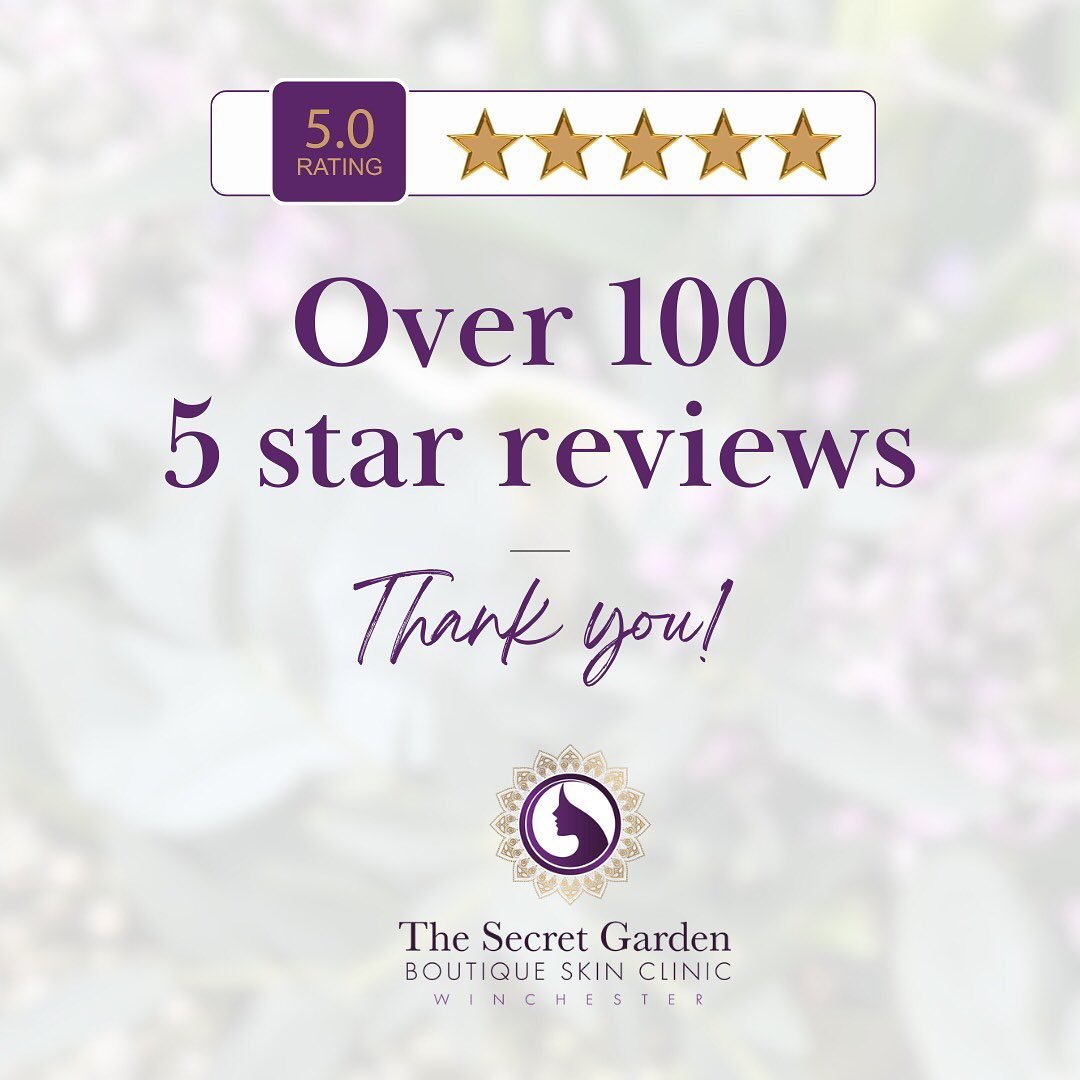 ⭐️⭐️⭐️⭐️⭐️ Thank you, thank you, thank you! 💜✨We are absolutely delighted to have received over 100 5 star reviews on Google 🤩🥳 

It makes us incredibly proud to know that you feel looked after, comfortable and pampered in our clinic, that you tru
