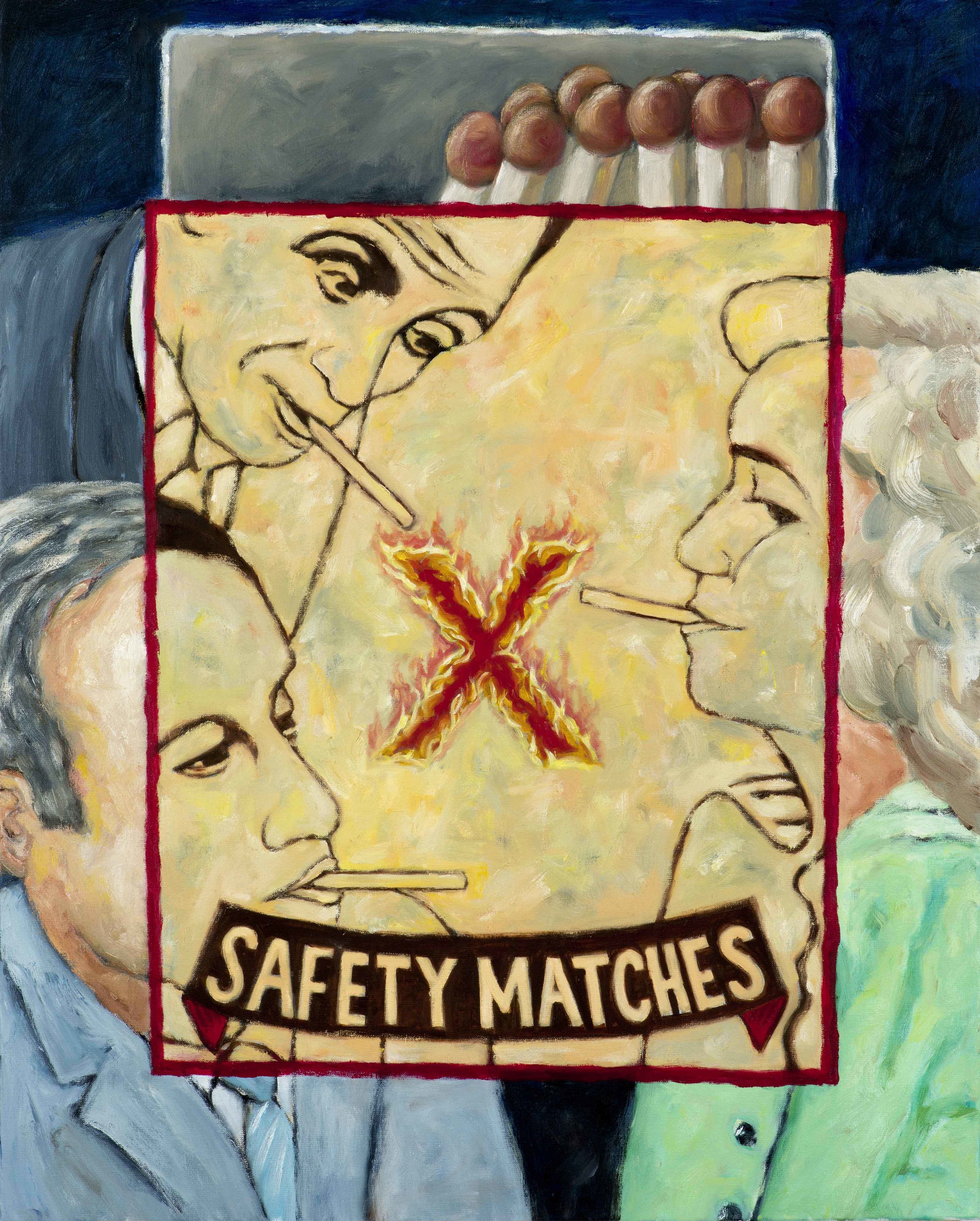   Safety matches   2017  oil on canvas  80 x 100 cm  private collection             