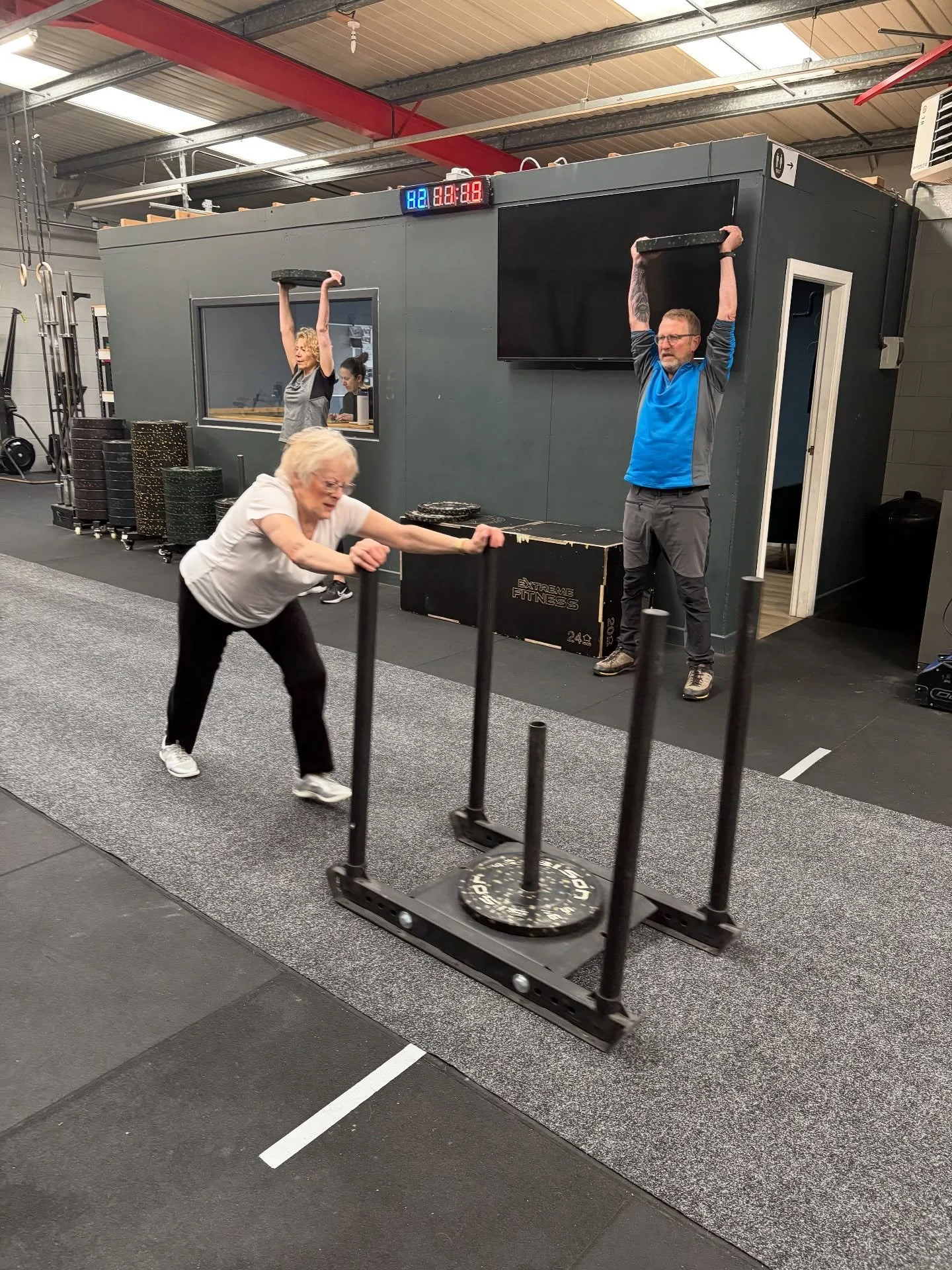 Lots of sled pushing  today in ForeverFit!