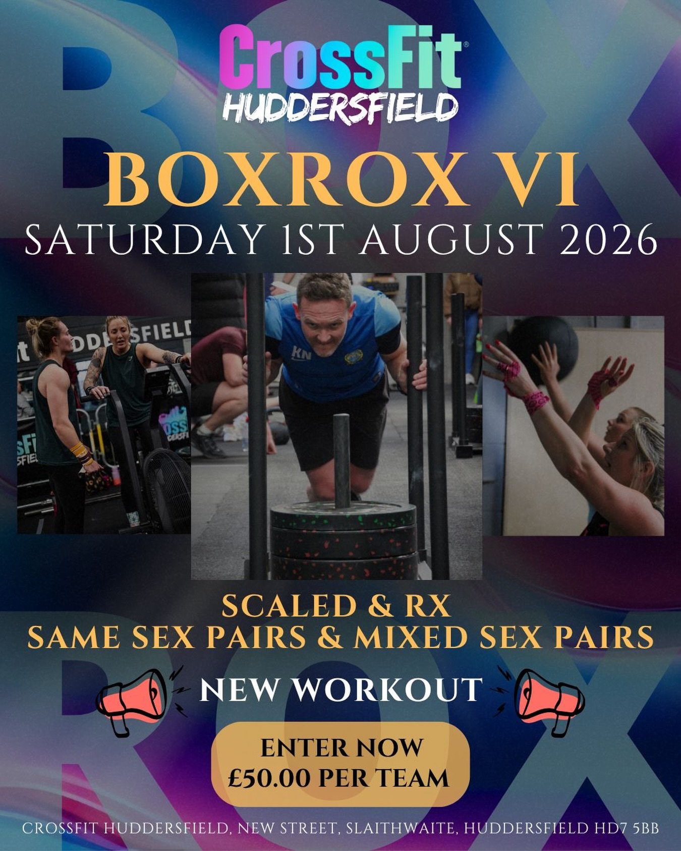 🔥 BOXROX VI &ndash; NEW WORKOUT RELEASED 🔥

Get ready&hellip; BoxRox VI is coming to CrossFit Huddersfield on Saturday 1st August 2026 and we&rsquo;ve got a brand new workout for you.

Grab your partner and get ready to grind through this epic test