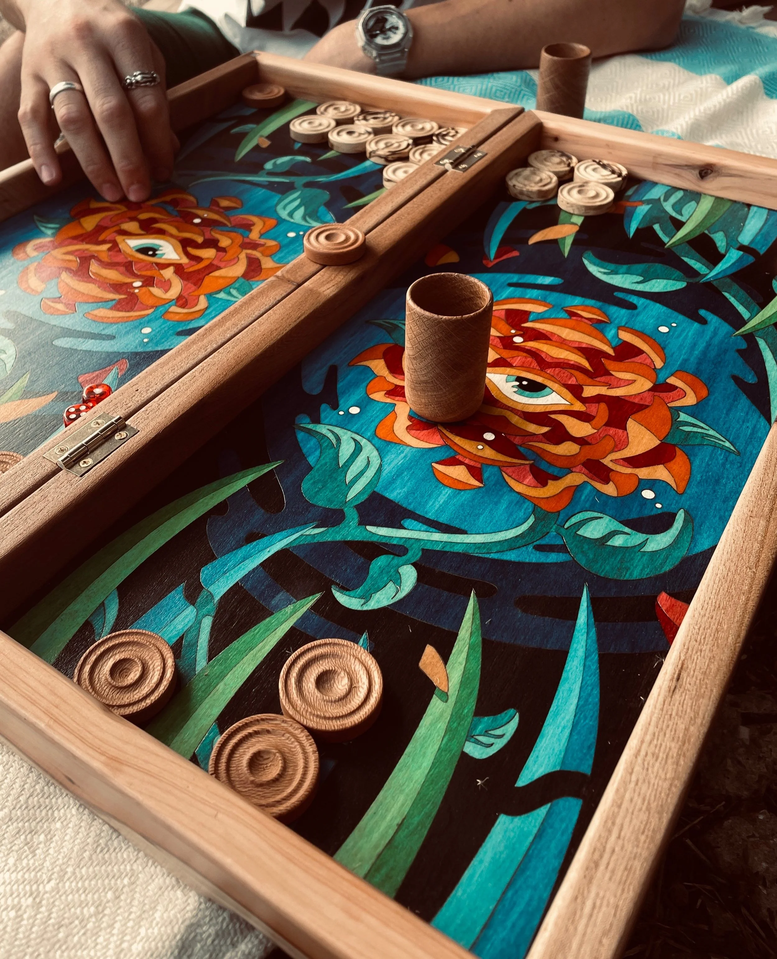 nic Mac illustration backgammon board