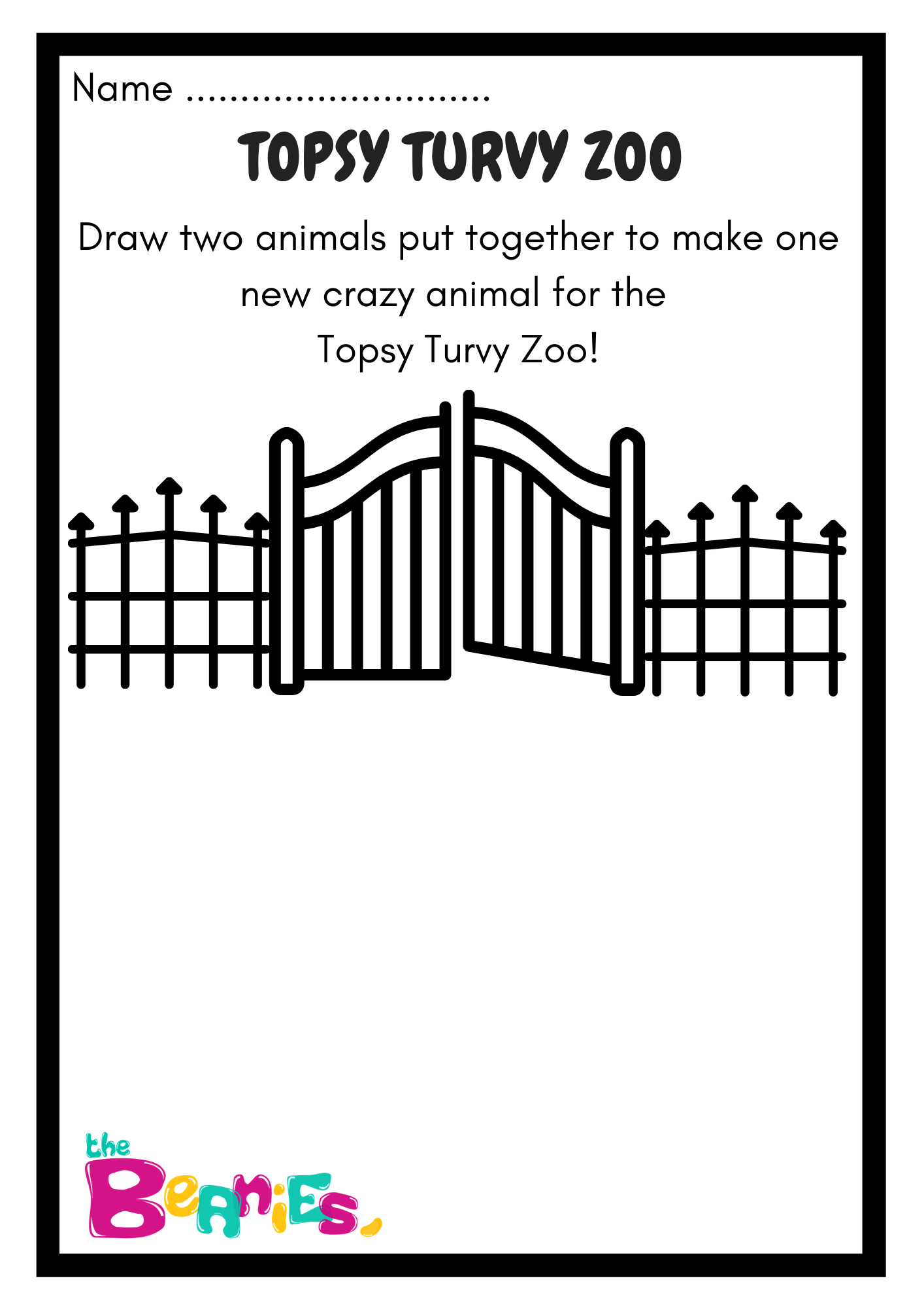 Topsy Turvy Zoo Worksheet