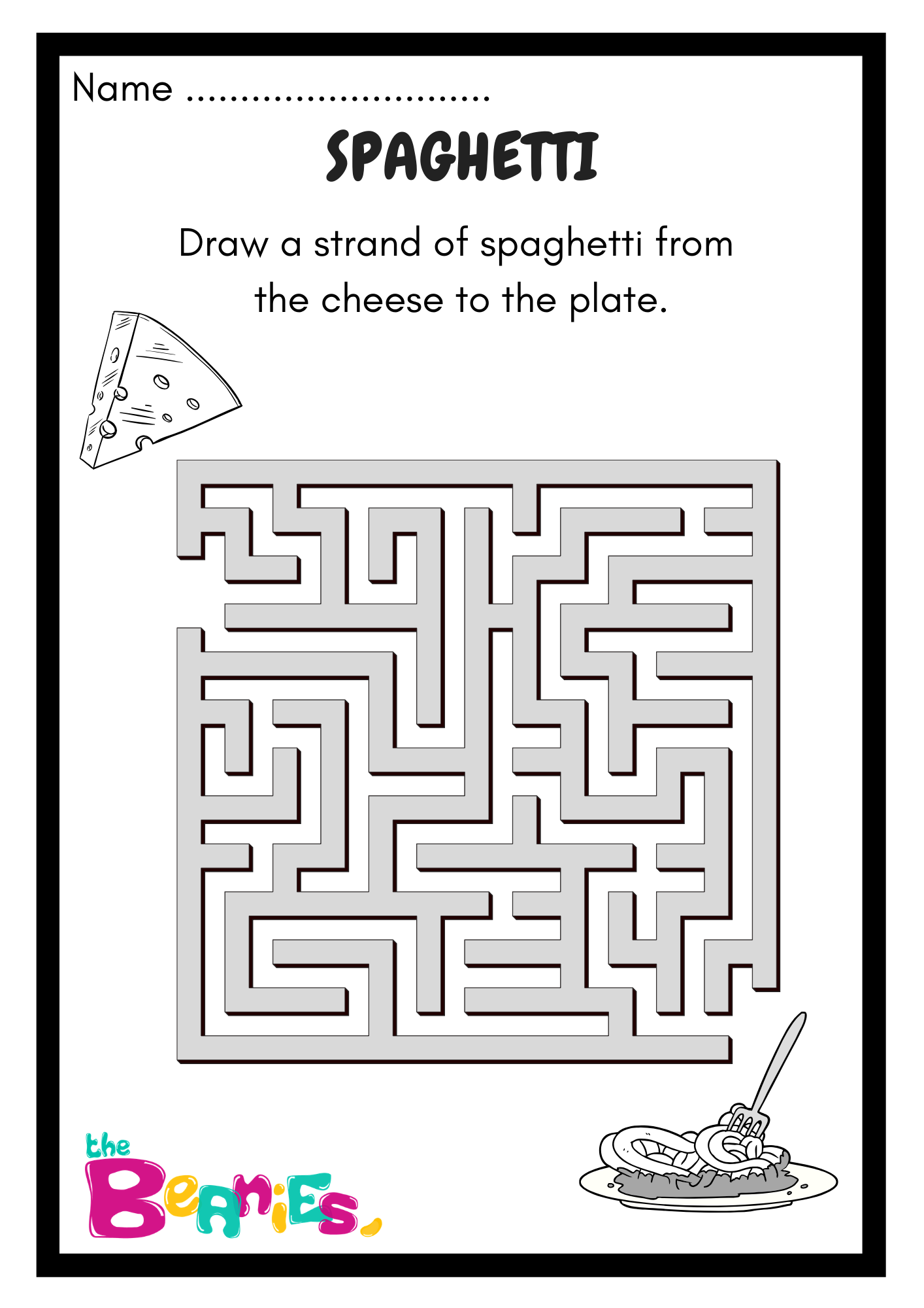 Spaghetti Worksheet