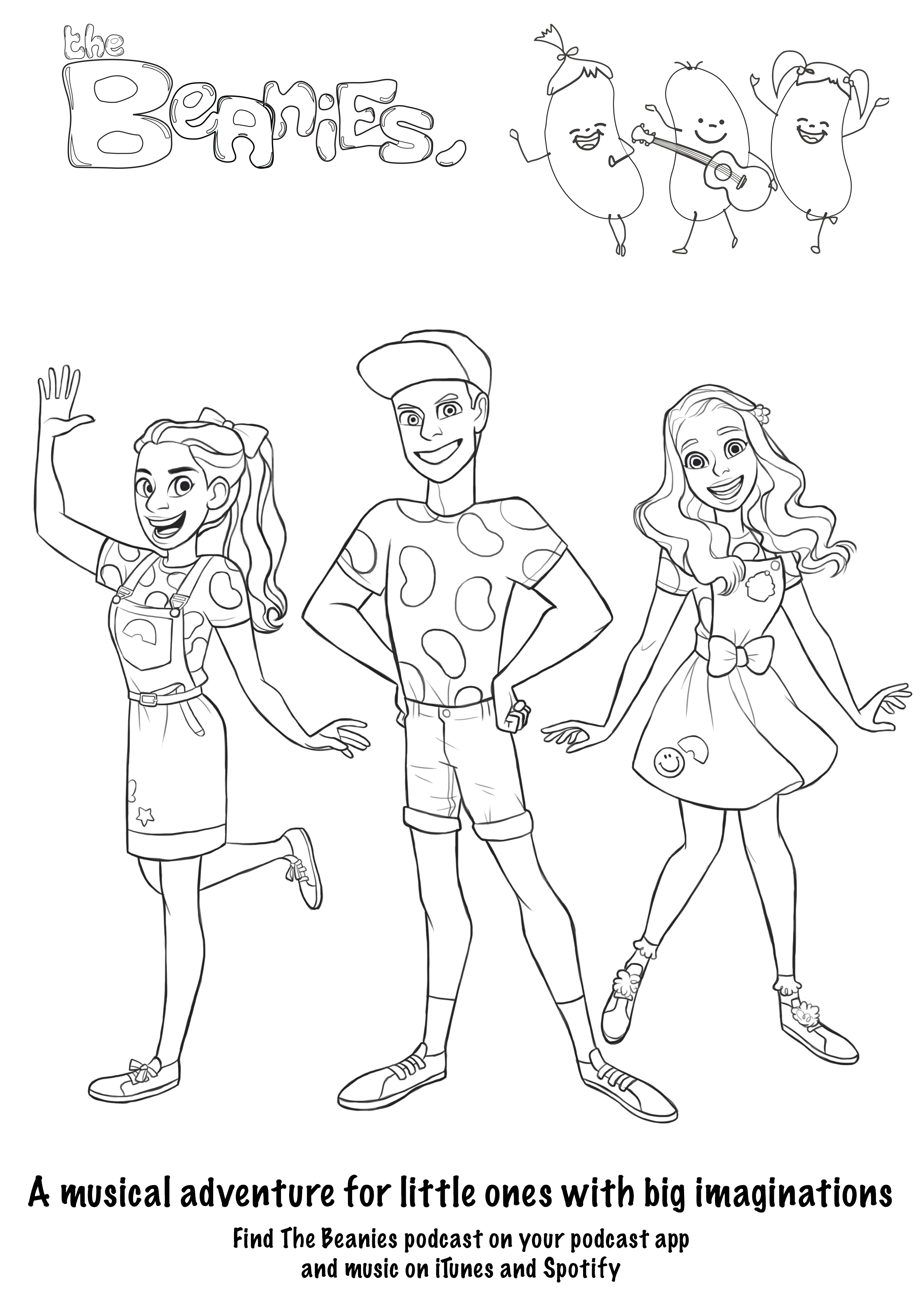 Beanies Colouring In