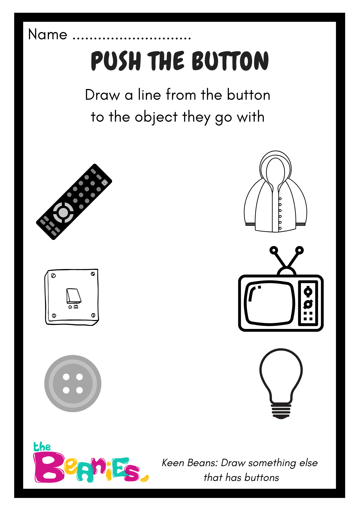 Push the button worksheet