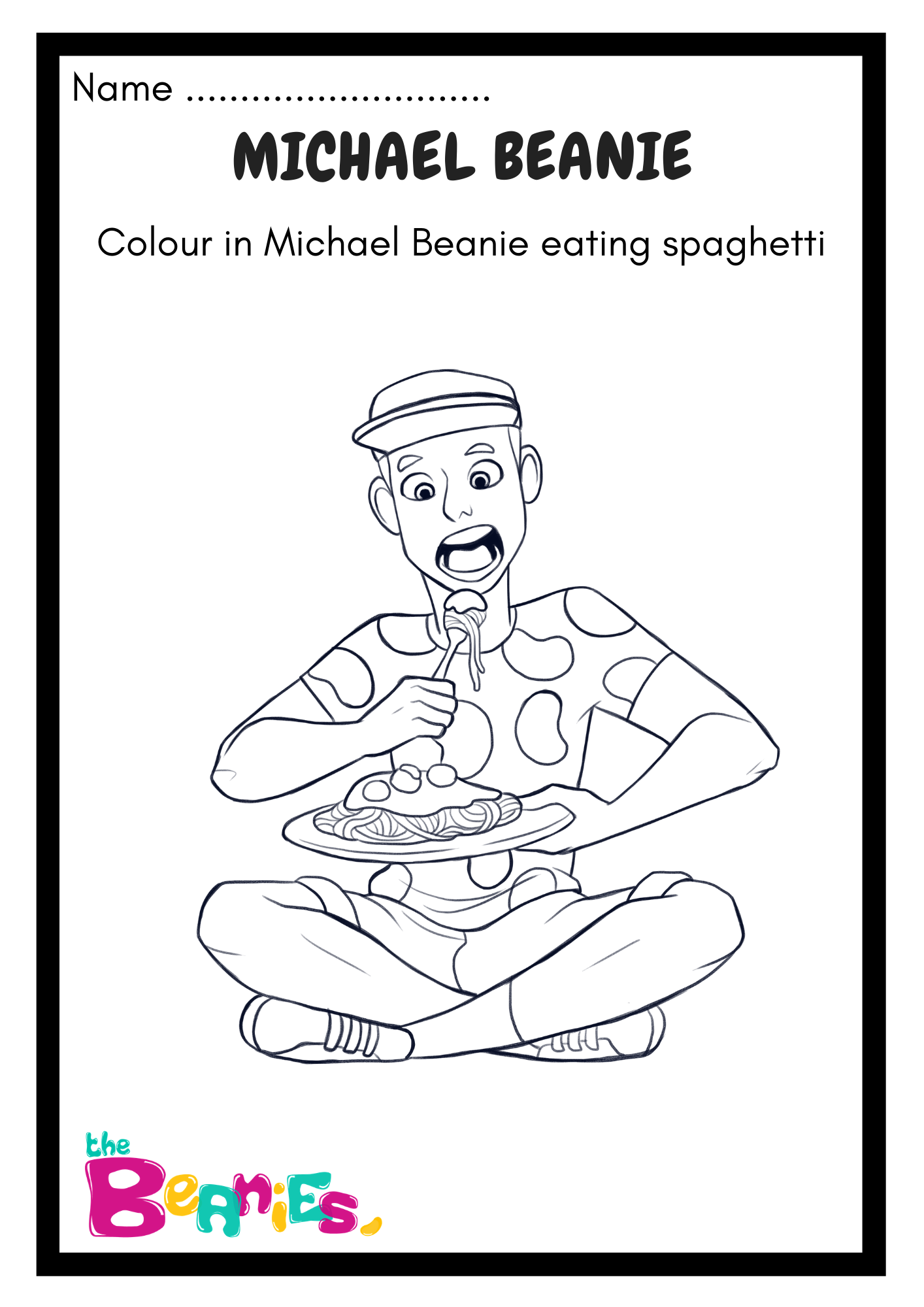 Michael Beanie Eating Spaghetti