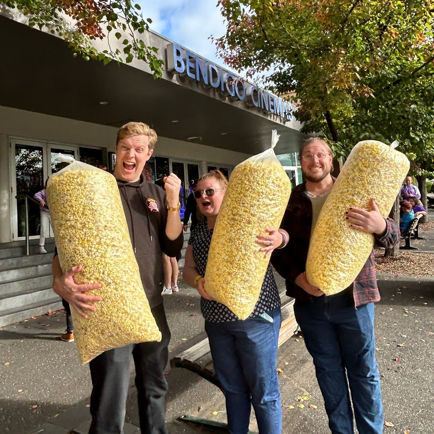 Massive thanks to our mates at @bendigocinemas for providing a supremely ridiculous amount of popcorn for our show! We had a blast hurtling it at Mini Beanies 😅🍿⁠
⁠
There are still a few chances to check out the madness in Box Hill and Dubbo, ticke