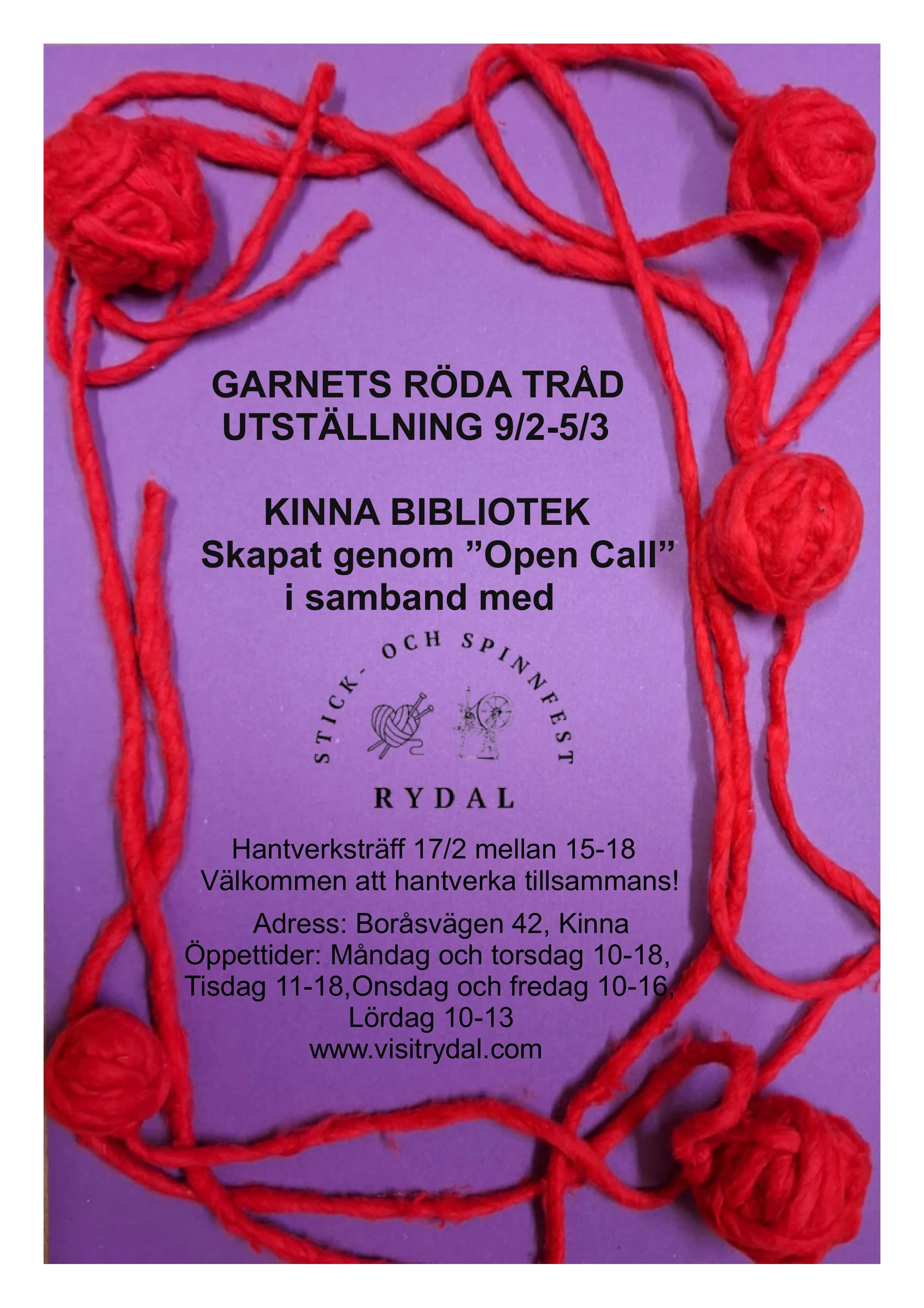 Utställning "Garnets röda tråd" Exhibition "The Red Thread of Yarn"