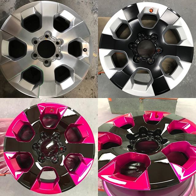 Hot Wheels by #thebumperdoctor Candy hot pink and black gloss finish. How would you like your wheels to look?