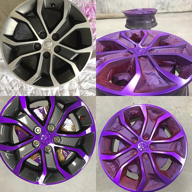 Precision masking to deliver an exquisite finish. #customwheels #thebumperdoctor #custommags