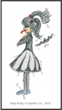Meet Batty Bratty - illustration by Christi Genet