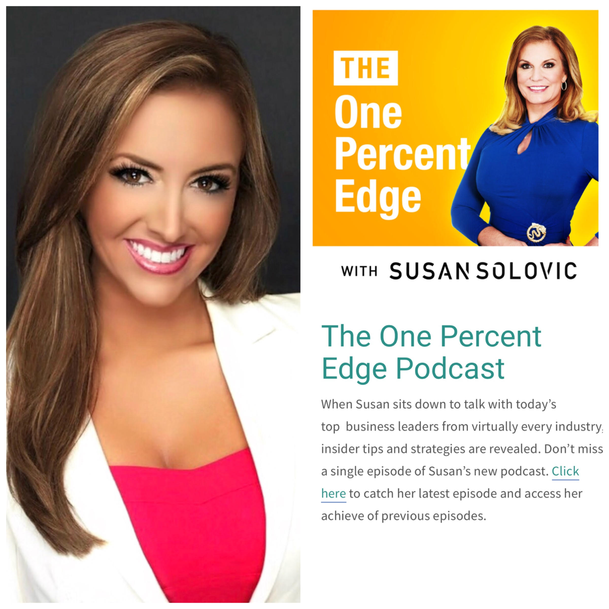 Jennifer Eckhart on The 1% Edge Podcast - Jennifer Eckhart appears on award-winning entrepreneur, attorney & New York Times best-selling author Susan Solovic’s podcast 