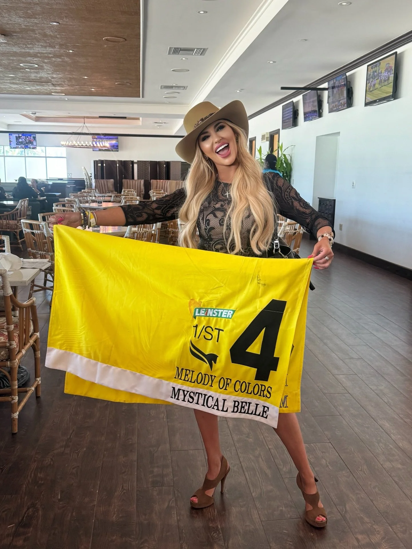 My first ever horse stakes race! 🐎 Thank you to my dear friend Mark Christman who brought me to support his horse #4 Mystical Belle. She placed second, but emotionally we won. 🤣 I even brought my beloved Aunt Bev&rsquo;s Churchill Downs hat and an 
