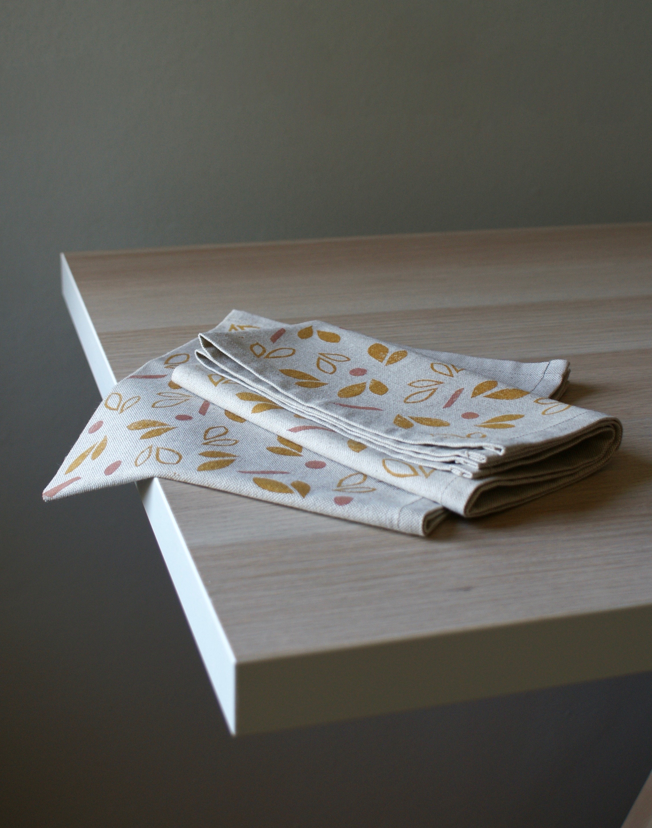 air of Block Printed Spring Bud Napkins // Cotton Linen Cloth Napkins. Napkin Set. Patterned Table Linen. Block Print Fabric Table linens. Handmade in Derbyshire. Selwyn House Tableware.