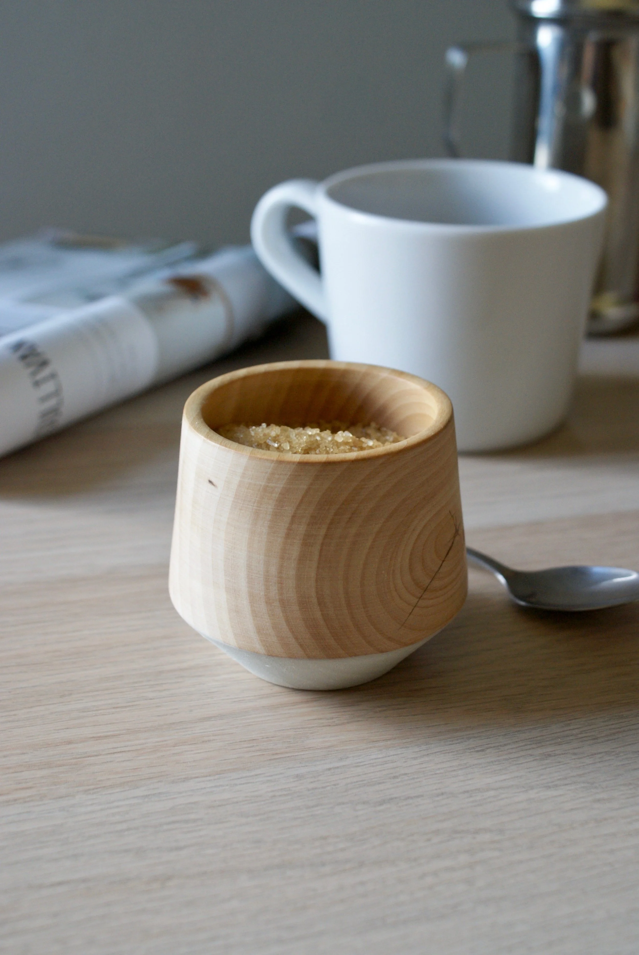 Painted Pink Pinch Pot // Colourful Sugar Bowl. Turned Lime Bowl. Handmade Nibble Bowl. Wooden trinket dish. Wood turning. Foodie gift. Derbyshire Woodturner. Selwyn House. British Handmade Tableware.