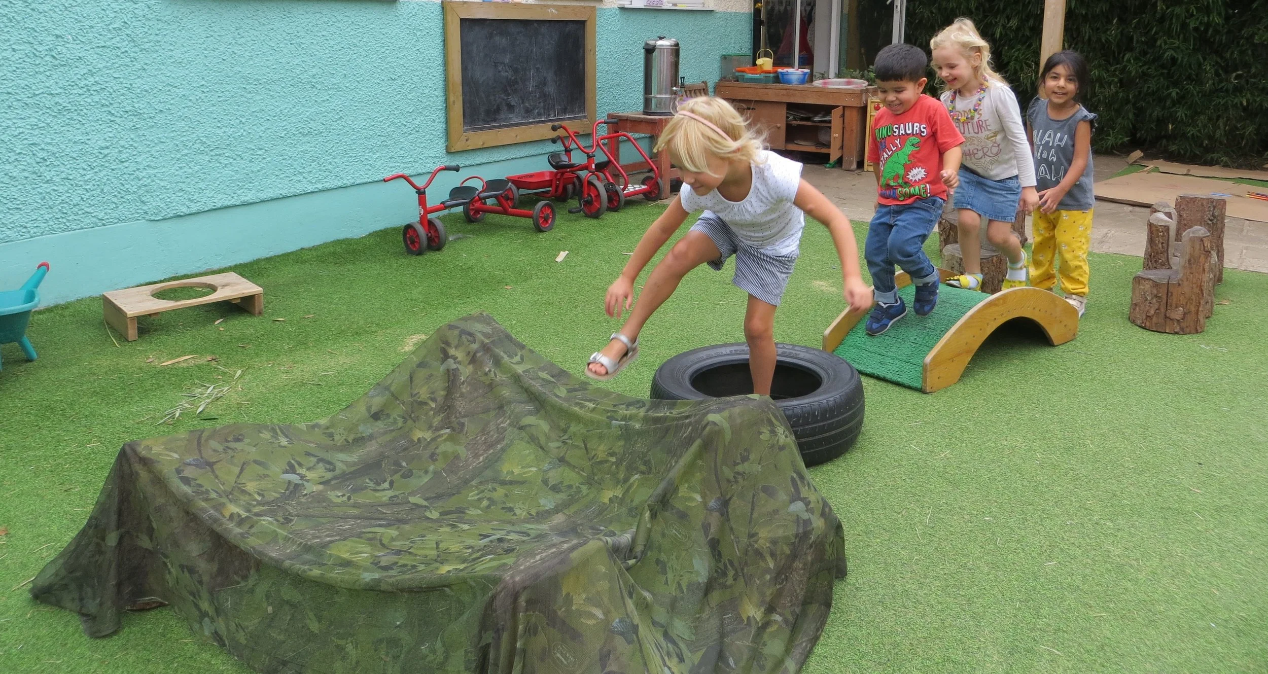 Obstacle courses and soapy mud!
