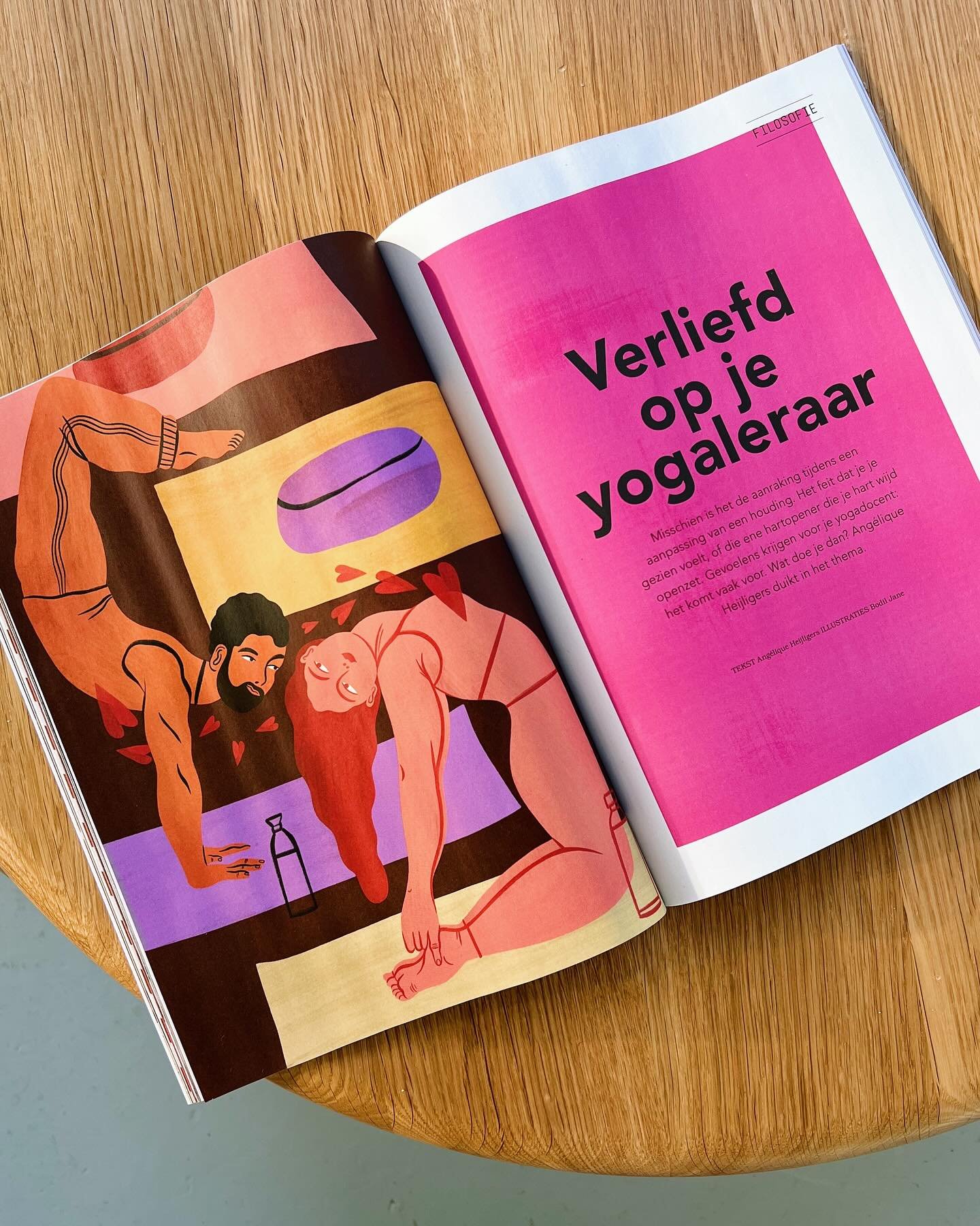 In 🩷 with your yoga teach 🧘🏽&zwj;♂️ for @yogabyhappinez 🔥 I&rsquo;m glad that never happened to me, although I did follow classes from the teacher who&rsquo;s telling her story 🤭 I&rsquo;ll share another full page one soon 🙏 Enjoyed working wit