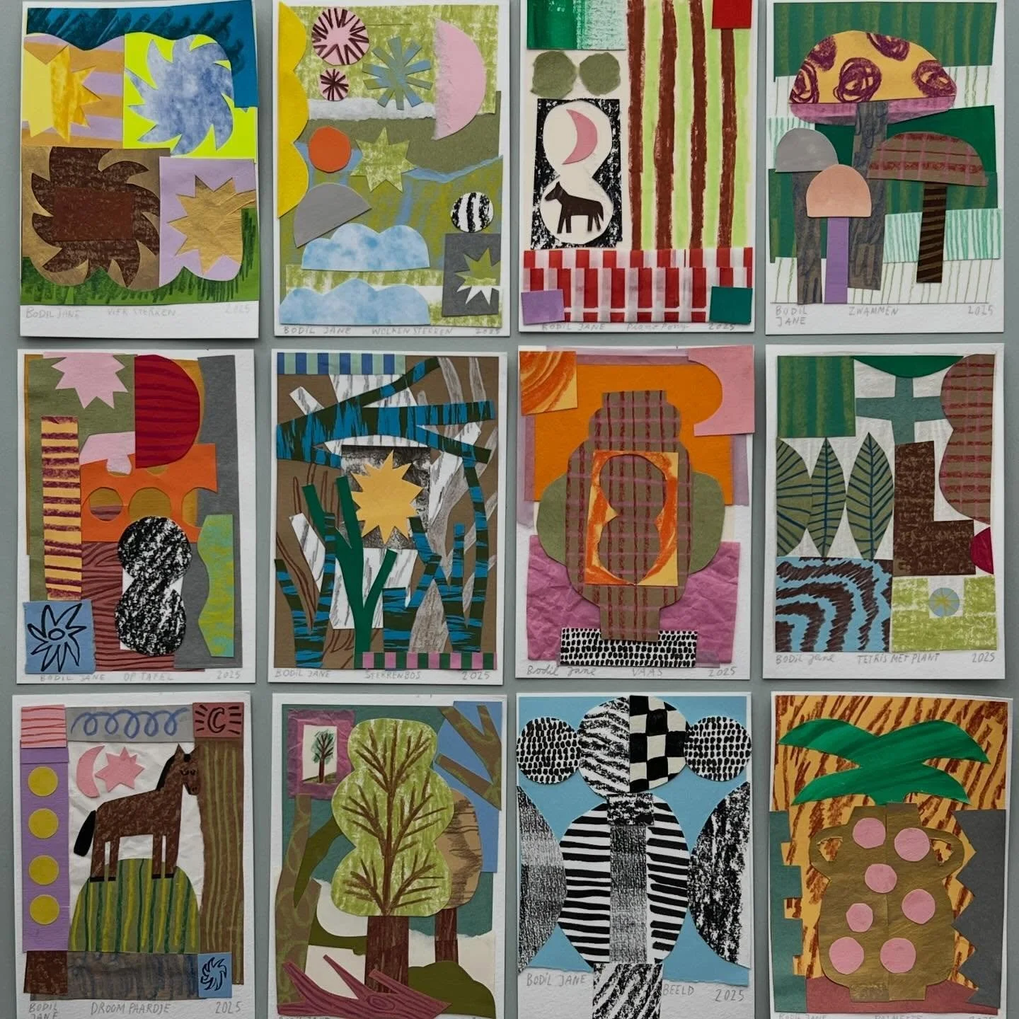 A series of collage experiments from 2025 is now available on my online shop ✂️ bodiljane.com/shop (link in bio/stories today)