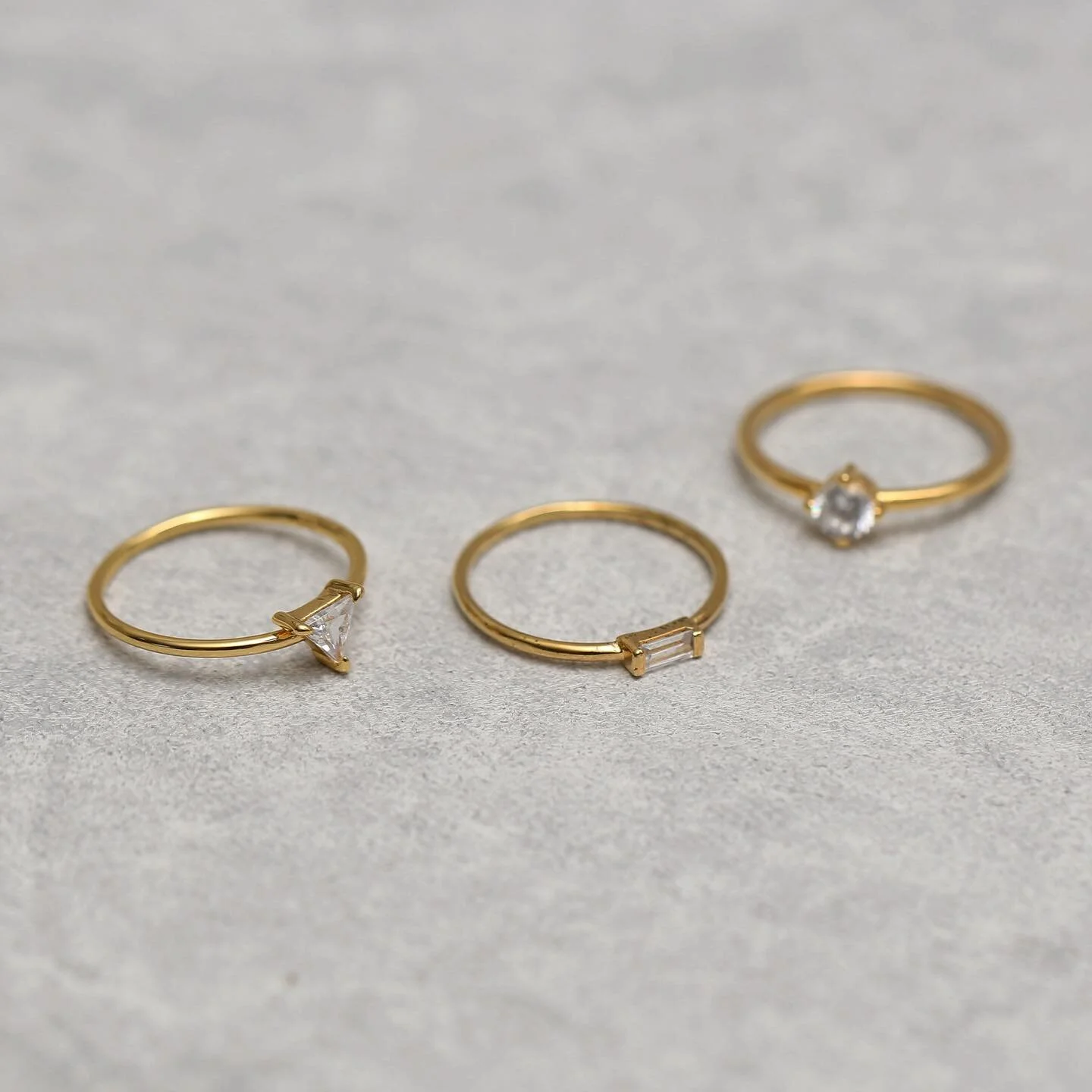 Geometric Shapes. Featured in our Clear CZ Triangle Solitaire Prong Ring Baguette Clear CZ Solitaire Ring 4mm Clear CZ Prong Ring. Learn more &mdash; tap for details or link in bio @thesisofalexandria 📸: @chensams0n