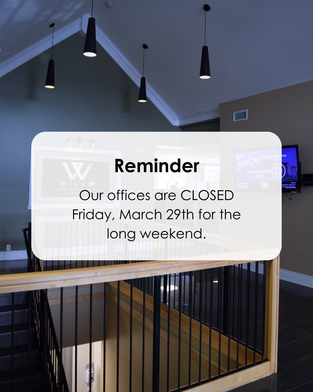 Long weekend alert 📢 Our office is closed today, so our team is enjoying the long weekend out in our community with family and friends.

We look forward to connecting with you next week. 
#dmwillsassociates
#DMWills #WillsBuildsCommunities #CivilEng