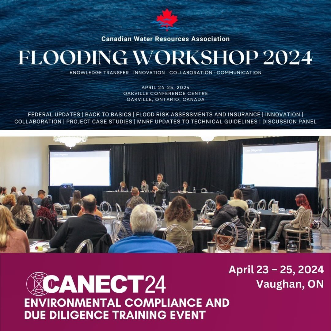 It&rsquo;s a big week for conferences and workshops for the Wills team! Members of the team are in attendance at the @cwranational Flooding Workshop as well as the #CANECTConference for Environmental Compliance and Due Diligence.

#CanadianWaterResou