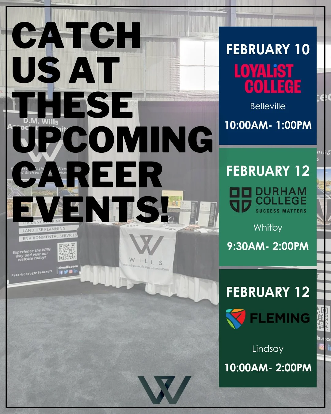 Ready for What&rsquo;s Next? So Are We.

Our HR team is hitting the road and we&rsquo;re coming to a campus near you! Stop by and chat with us at these upcoming job fairs:

&bull; Loyalist College (Belleville) &ndash; February 10 | Civil Engineering 