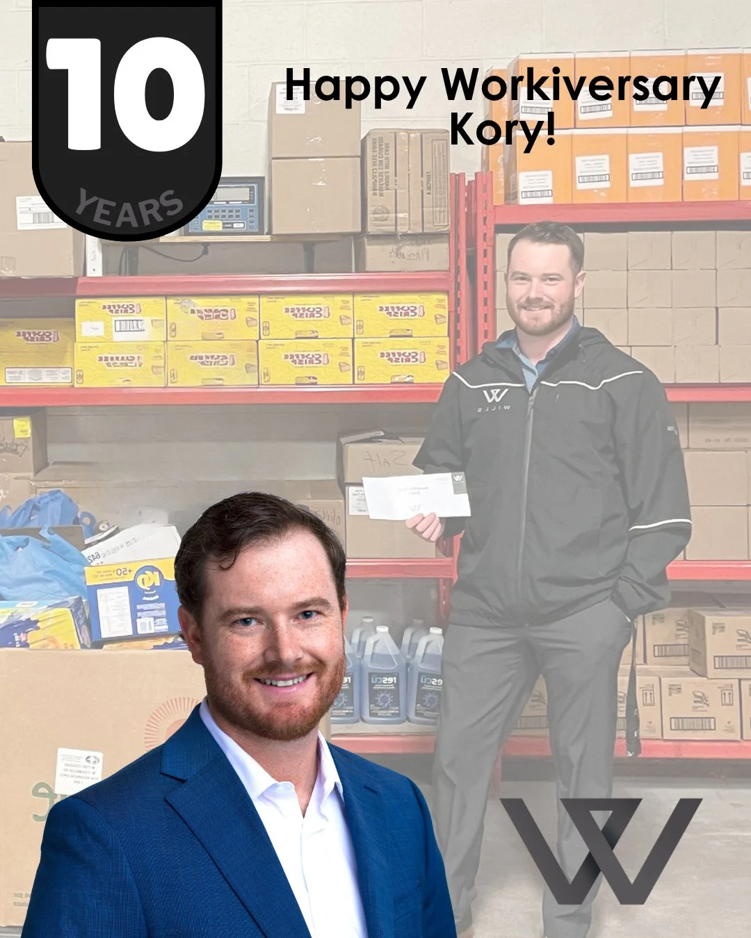 A decade of dedication deserves to be recognized. Congratulations to Kory O&rsquo;Brien on 10 years with Wills!

Kory began his journey with us in April 2016 as an Office Management Assistant and quickly became a trusted and integral part of the orga