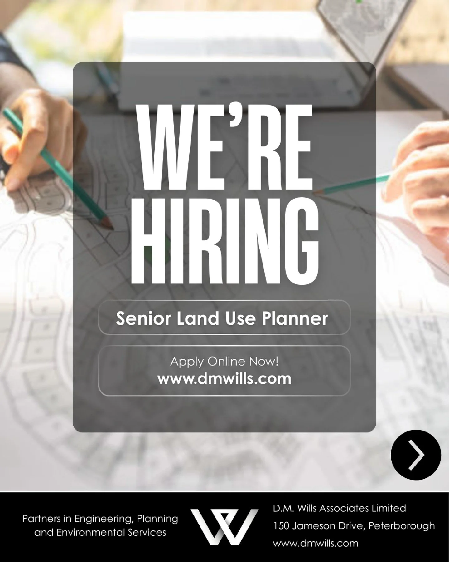 Join the D.M. Wills team as a Senior Land Use Planner and take the lead in shaping communities across Ontario!

This is a senior-level role where your expertise drives real impact. You will lead complex planning projects, guide development from conce