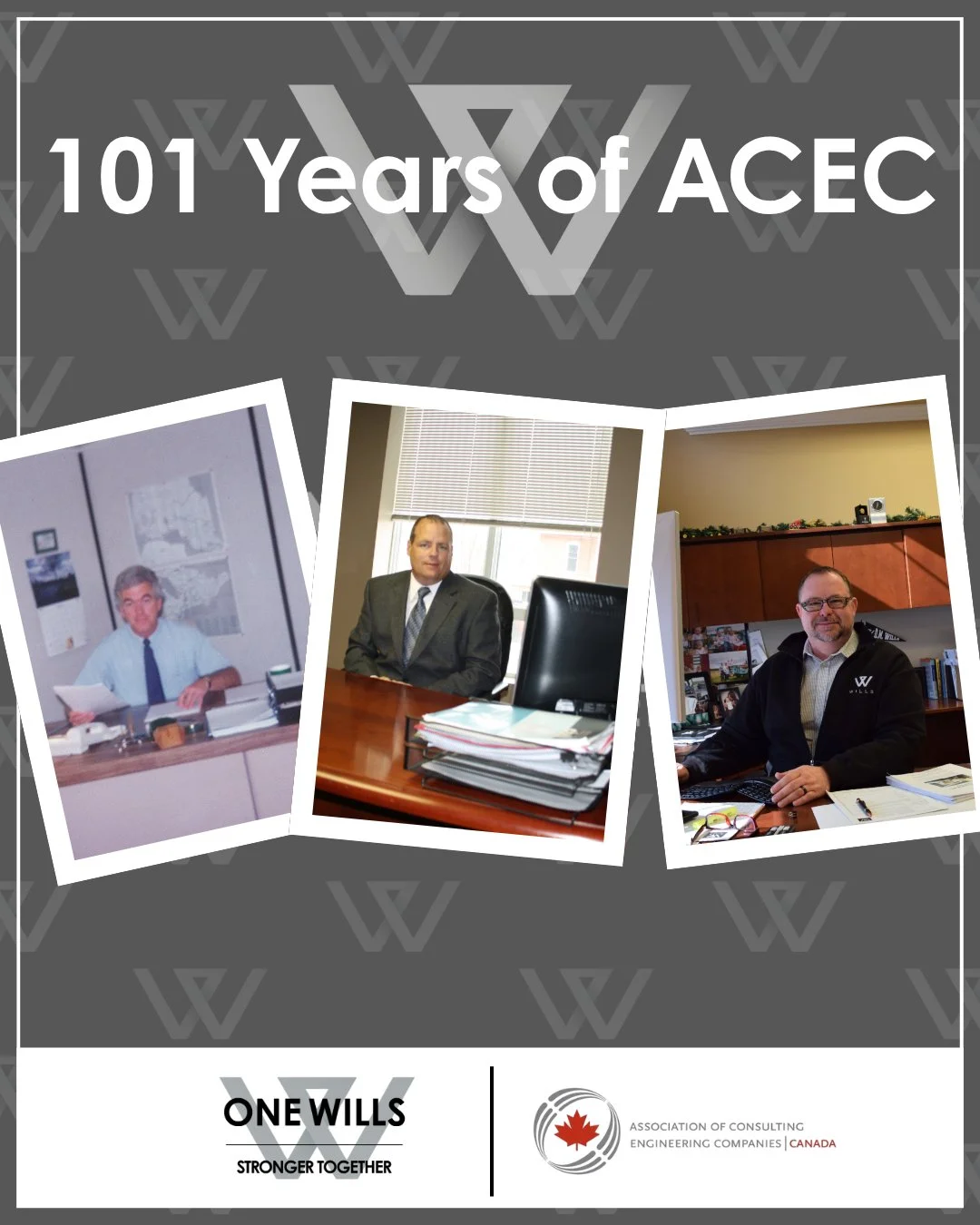Recognizing 101 years of ACEC - and celebrating 38 years of growth, innovation, and impact at Wills as part of Ontario&rsquo;s consulting engineering community.

From a small engineering firm to a diverse, multidisciplinary team, our journey has alwa