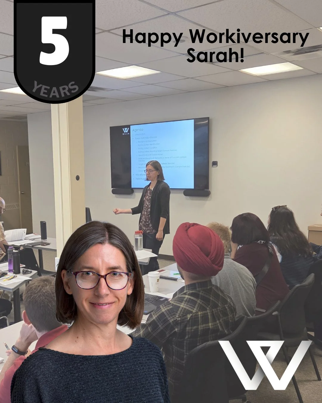 Join us in celebrating Sarah Roberts&rsquo; 5-year journey with Wills!

Sarah joined the team in May 2021 as a Senior Project Engineer in our Transportation Engineering Department. Over the past five years, she has brought technical expertise, though
