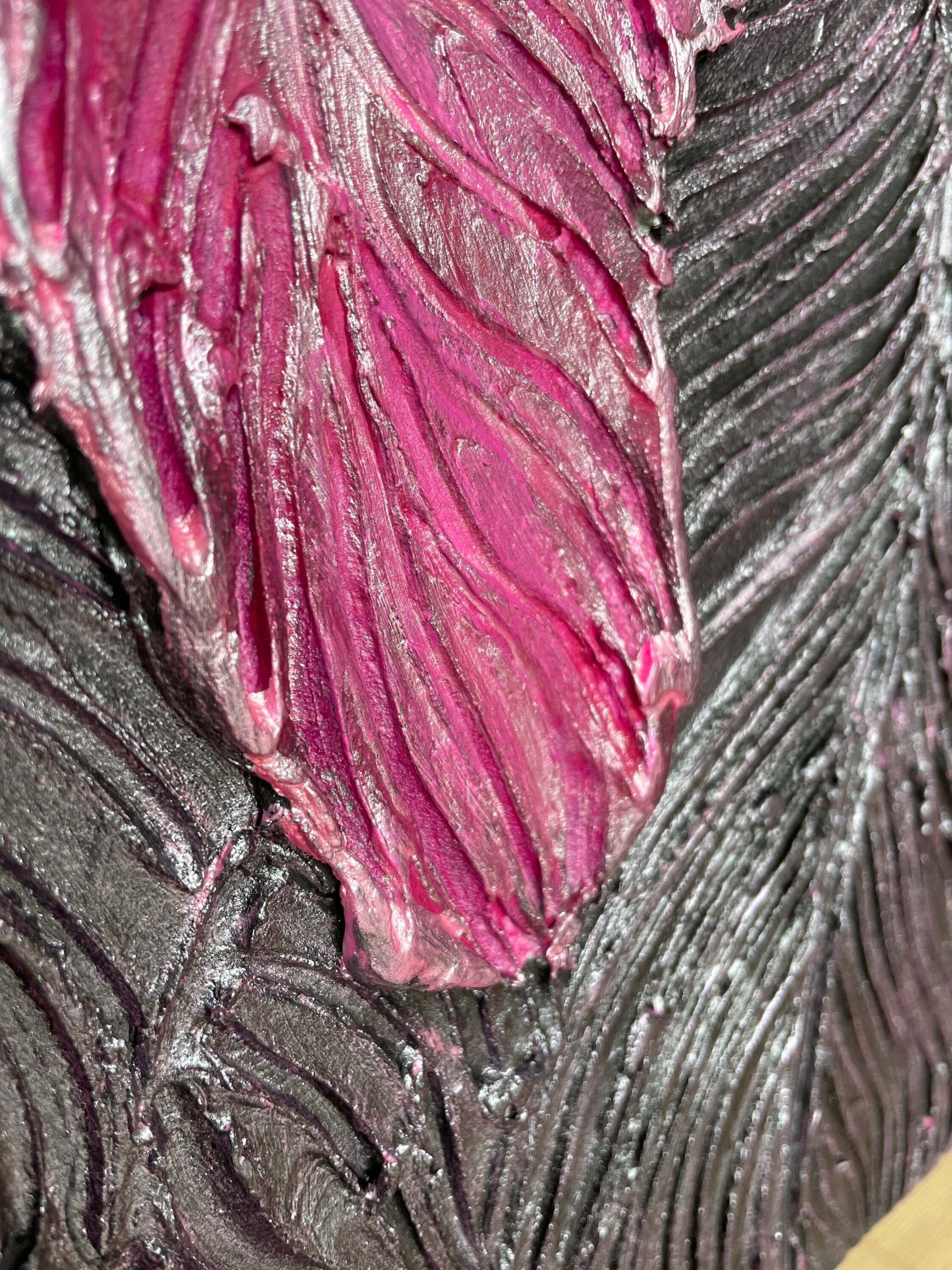 Textured surface of a custom made sideboard.