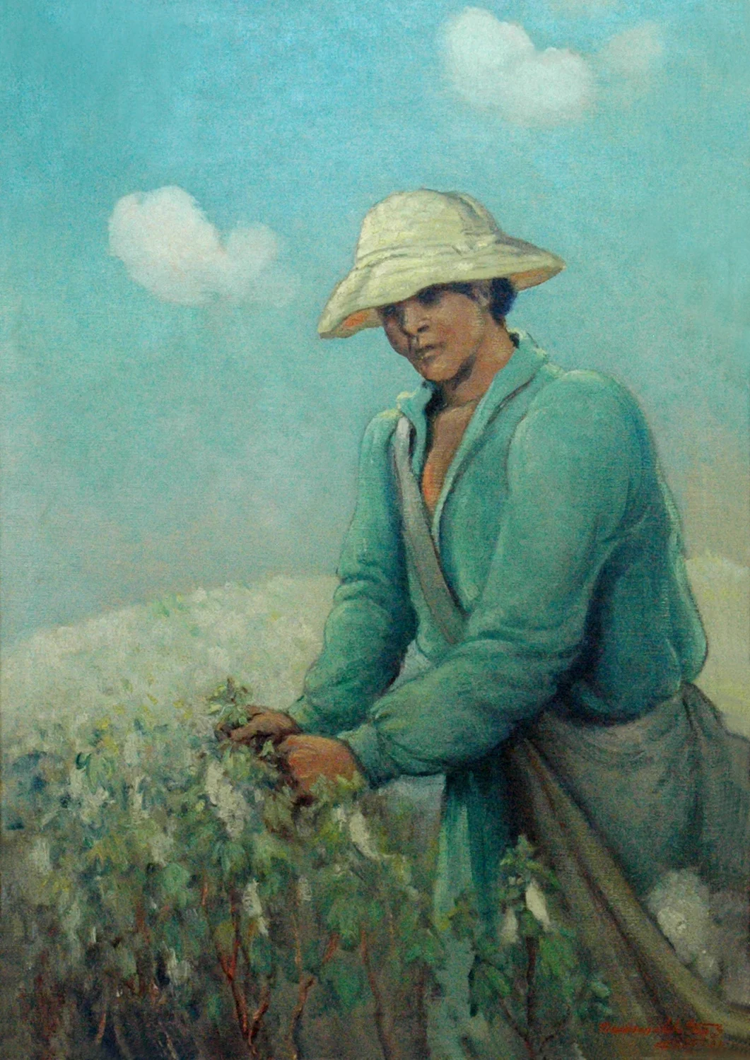 Cotton Picker, 34 x 24, oil on canvas