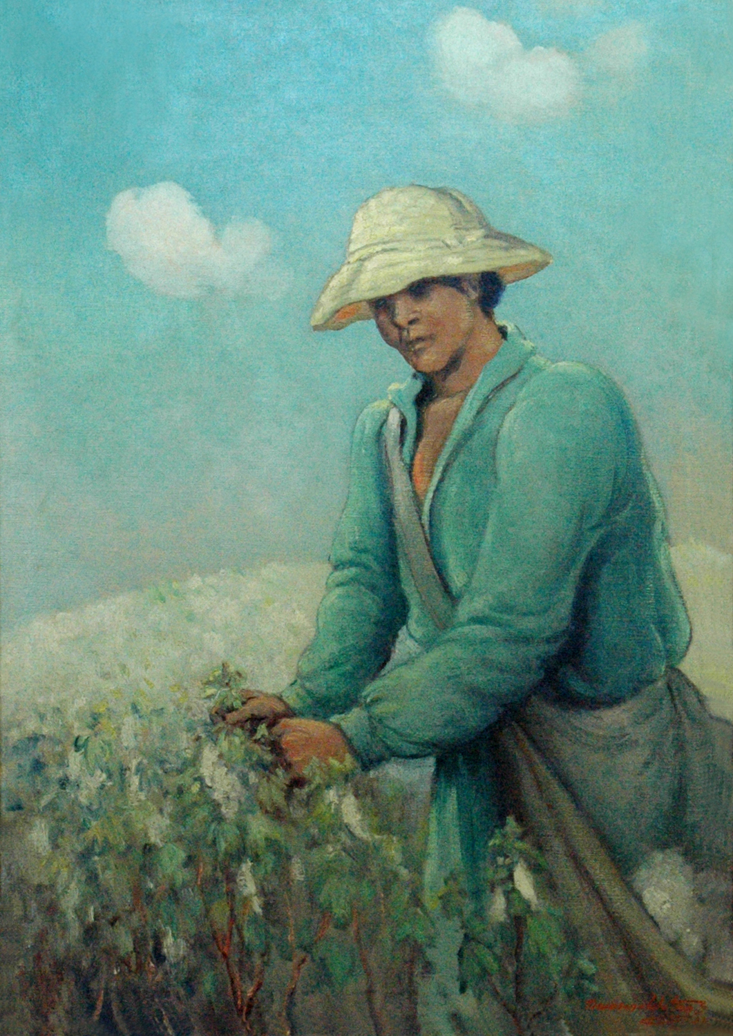Dawson-Watson, Dawson Cotton Pickers (1864-1939) Cotton Picker Oil On Canvas 34x24.jpg